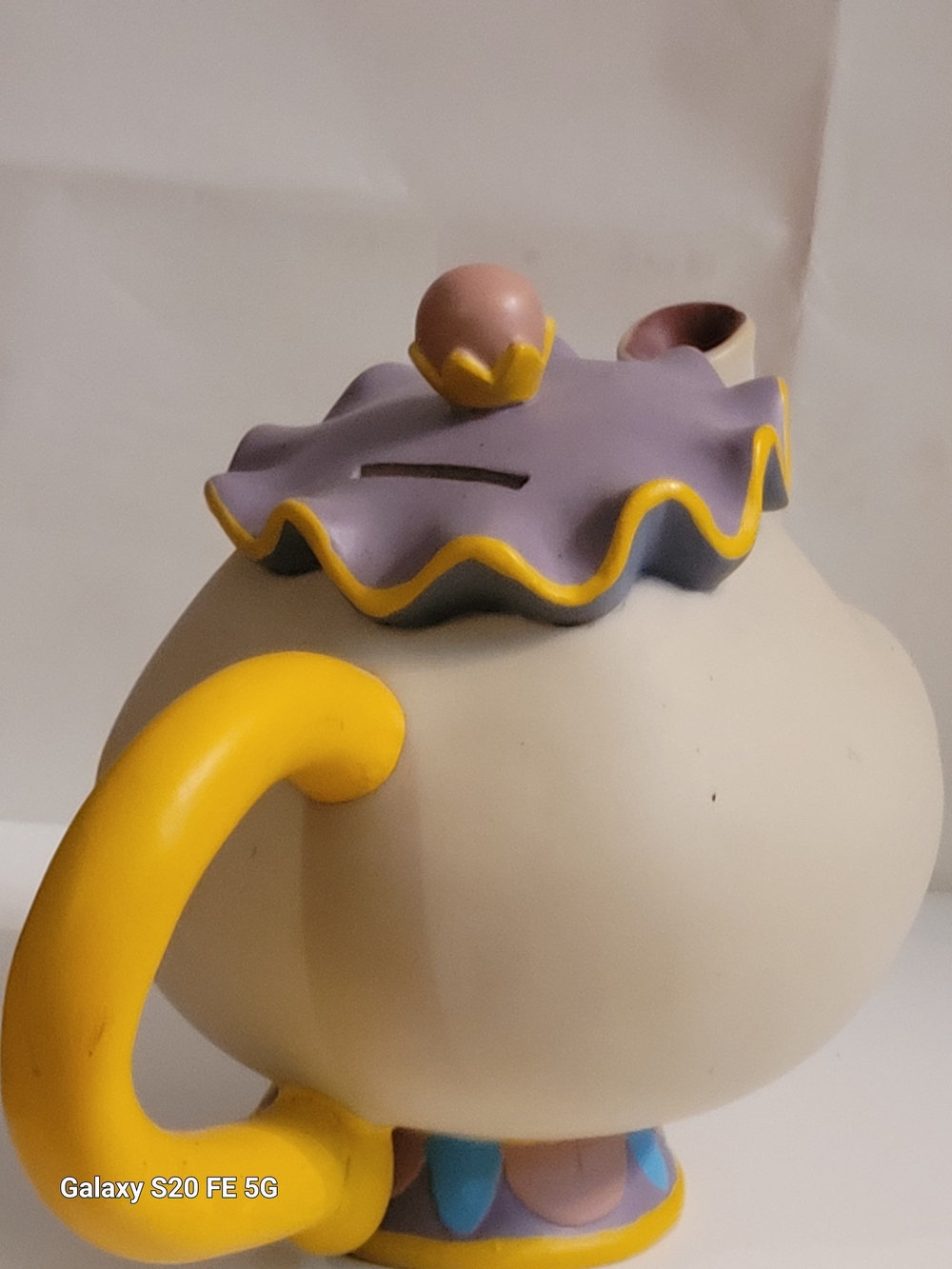 Purple and Yellow Kids Teapot Bank